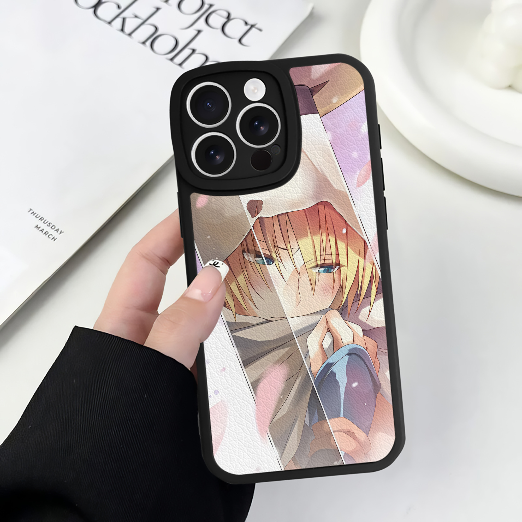 （画像用） 刀剣乱舞 Touken Ranbu 【iPhone 16シリーズ対応】シリコンスマホケース（レザー調） 材質：シリコン